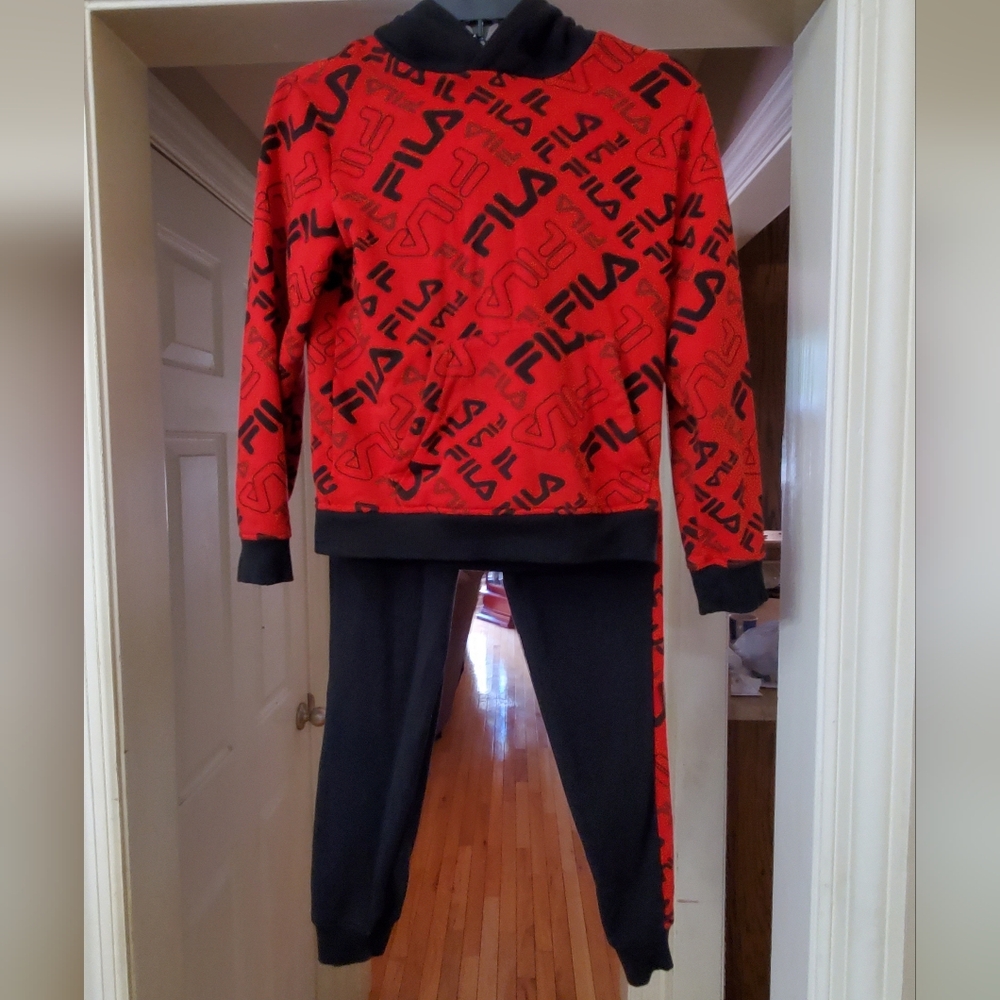 FILA Fleece Hoodie and Pants Set